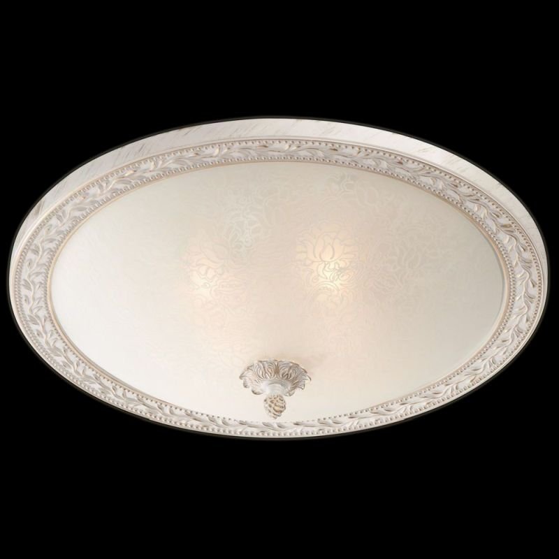 Maytoni-C906-CL-04-W - Aritos - Big Pattern Frosted Glass Ceiling Lamp -White