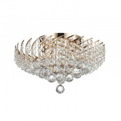 Karolina - Gold 6 Light Ceiling Lamp with Crystal