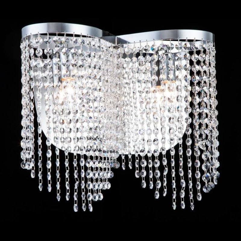 Crystal & Acrylic - Toils - Crystal 2 Light Wall Lamp -Nickel Maytoni-DIA600-02-N - Toils - Crystal 2 Light Wall Lamp -Nickel