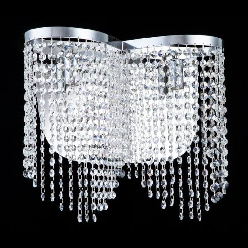Crystal & Acrylic - Toils - Crystal 2 Light Wall Lamp -Nickel Maytoni-DIA600-02-N - Toils - Crystal 2 Light Wall Lamp -Nickel