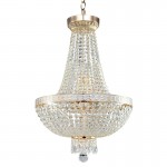 Bella - White Gold 6 Light Chandelier with Crystal Bella - White Gold 6 Light Chandelier with Crystal