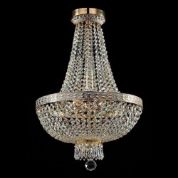 Bella - White Gold 6 Light Chandelier with Crystal Bella - White Gold 6 Light Chandelier with Crystal