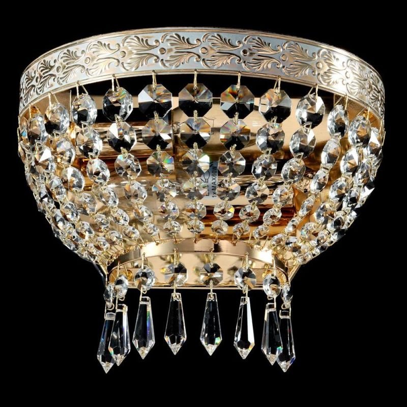 Crystal & Acrylic - Bella - Crystal Wall lamp -White gold Maytoni-DIA750-WB01-WG - Bella - Crystal Wall lamp -White gold