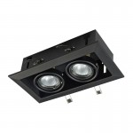Metal Modern - Black 2 Light Recessed Light