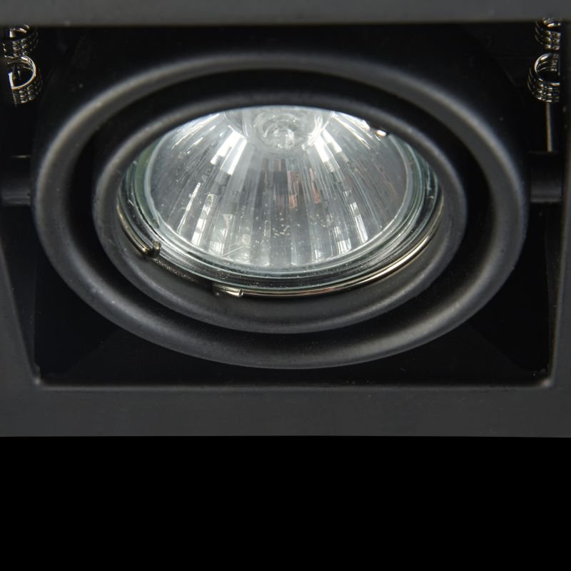 Spot & Downlights - Metal Modern - Black Square Single Recessed Light Maytoni-DL008-2-01-B - Metal Modern - Black Square Single Recessed Light
