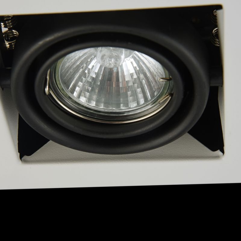 Spot & Downlights - Metal Modern - White Square Single Recessed Light Maytoni-DL008-2-01-W - Metal Modern - White Square Single Recessed Light