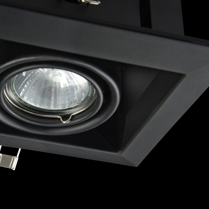 Spot & Downlights - Metal Modern - Black Double Recessed Light Maytoni-DL008-2-02-B - Metal Modern - Black Double Recessed Light