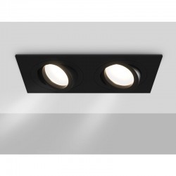 Atom - Adjustable Matt Black 2 Light Recessed Downlight Atom - Adjustable Matt Black 2 Light Recessed Downlight