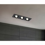 Atom - Adjustable Matt Black 3 Light Recessed Downlight  Atom - Adjustable Matt Black 3 Light Recessed Downlight
