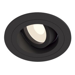 Atom - Adjustable Matt Black Recessed Downlight Ø 9.2 cm