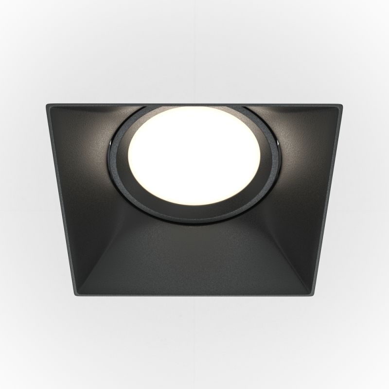 Maytoni-DL042-01-SQ-B - Dot - Adjustable Black Plaster-in Recessed Downlight