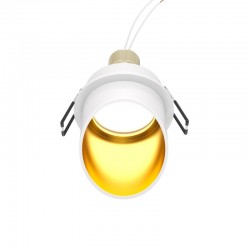 Lipari - White & Gold Recessed Downlight Ø 6.8 cm