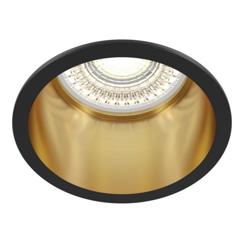 Maytoni-DL049-01GB - Reif - Black & Gold Recessed Downlight Ø 6.8 cm