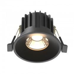 Round - Black LED Recessed Downlight Ø 8 cm