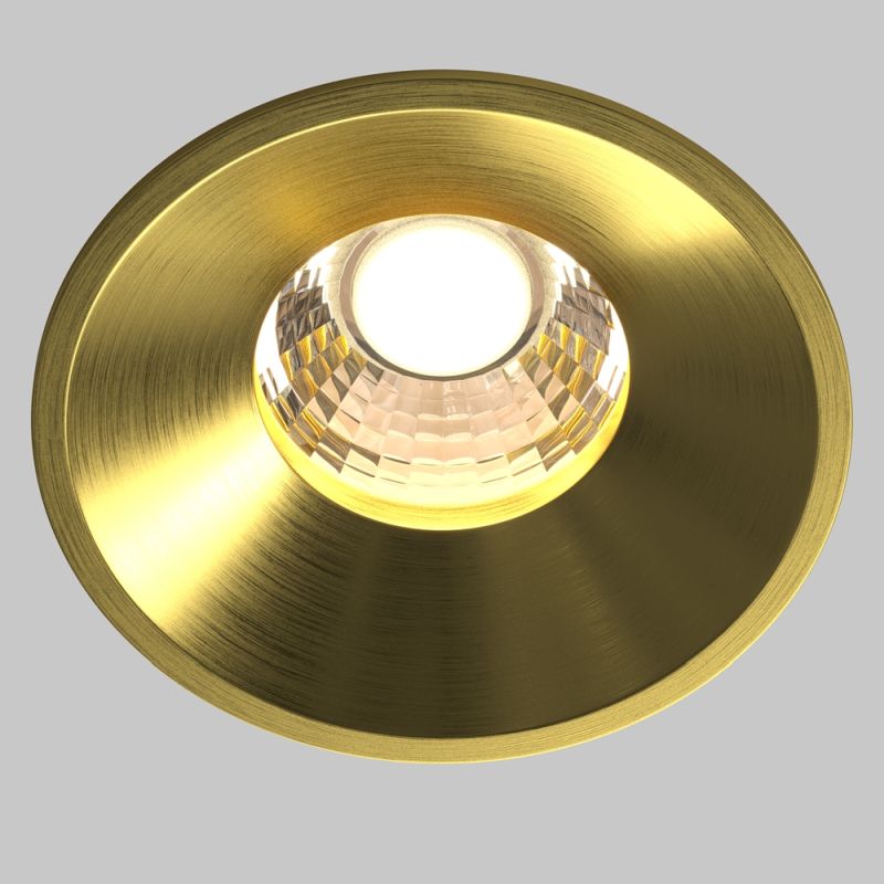 Maytoni-DL058-12W3K-BS - Round - Brass LED Recessed Downlight Ø 8 cm