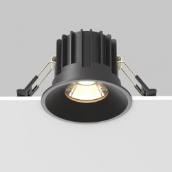 Round - Black LED Recessed Downlight Ø 8 cm