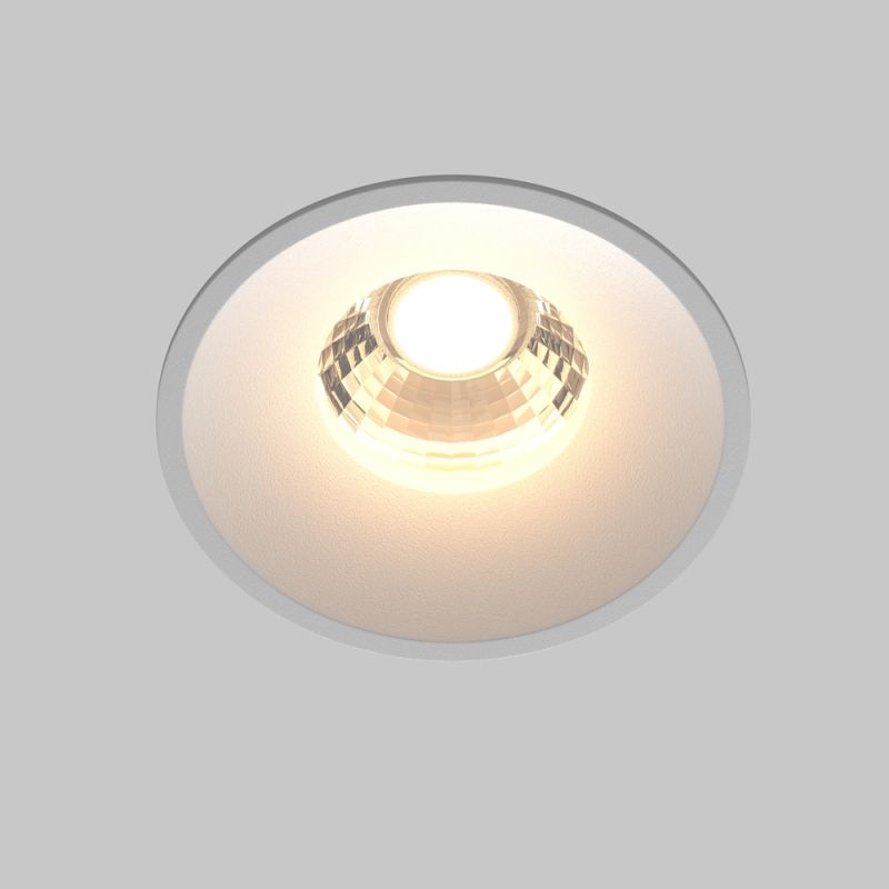 Maytoni-DL058-12W3K-W - Round - White LED Recessed Downlight Ø 8 cm