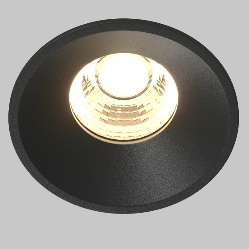 Maytoni-DL058-7W3K-B - Round - Black LED Recessed Downlight Ø 6 cm