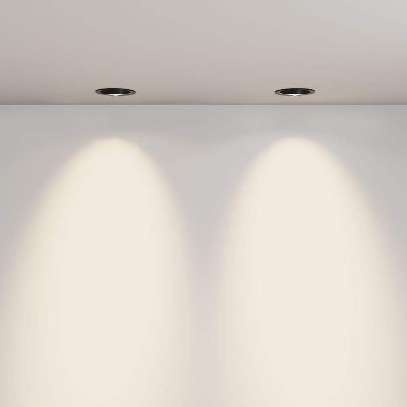 Maytoni-DL105-12W3K-B - Lens - Adjustable Black Recessed Downlight Ø 12 cm