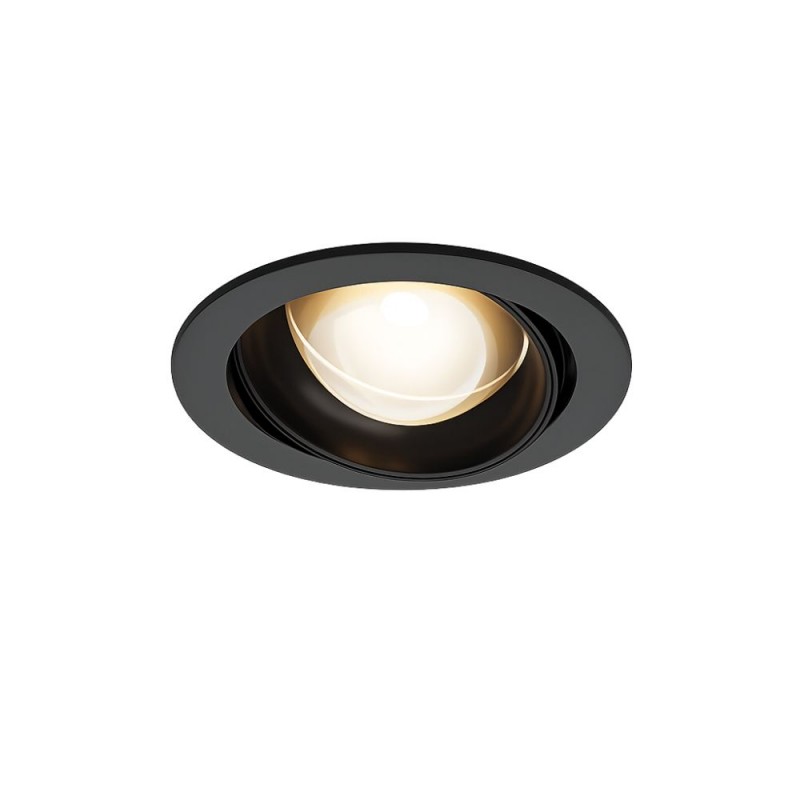 Maytoni-DL105-12W3K-B - Lens - Adjustable Black Recessed Downlight Ø 12 cm
