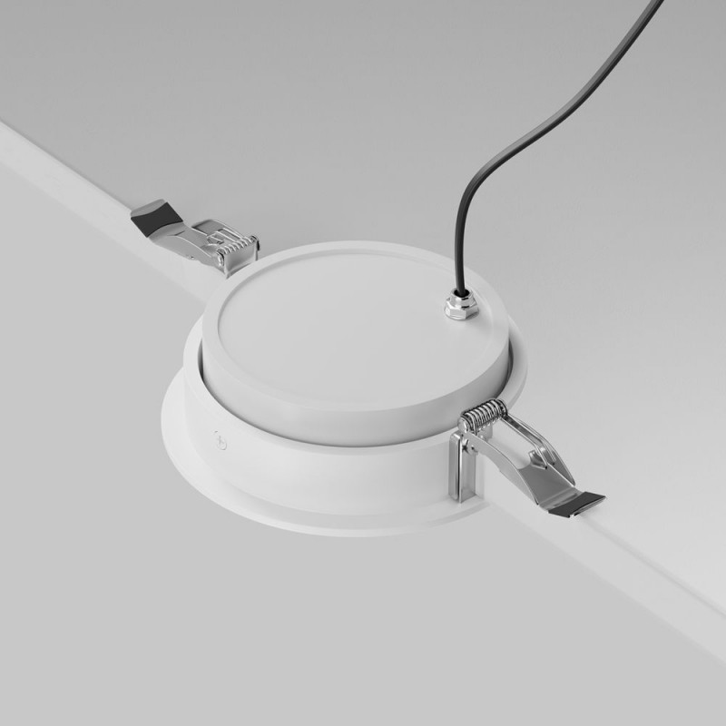 Maytoni-DL105-12W3K-W - Lens - Adjustable White Recessed Downlight Ø 12 cm