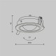 Maytoni-DL105-12W3K-W - Lens - Adjustable White Recessed Downlight Ø 12 cm