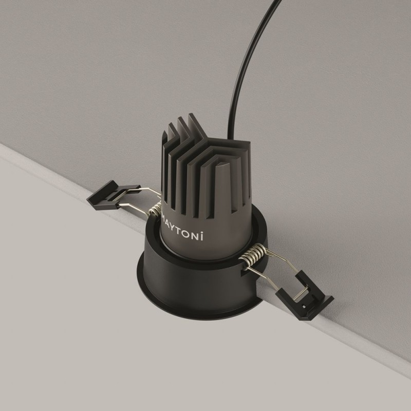 Maytoni-DL115-10W-2.7K-B - Dip - Black LED Recessed Downlight Ø 6.6 cm