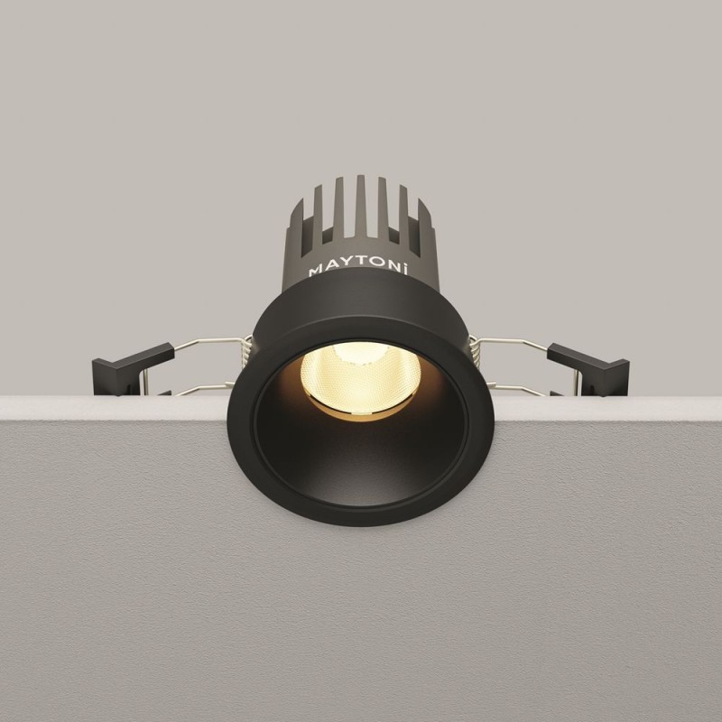 Maytoni-DL115-10W-3K-B - Dip - Black LED Recessed Downlight Ø 6.6 cm