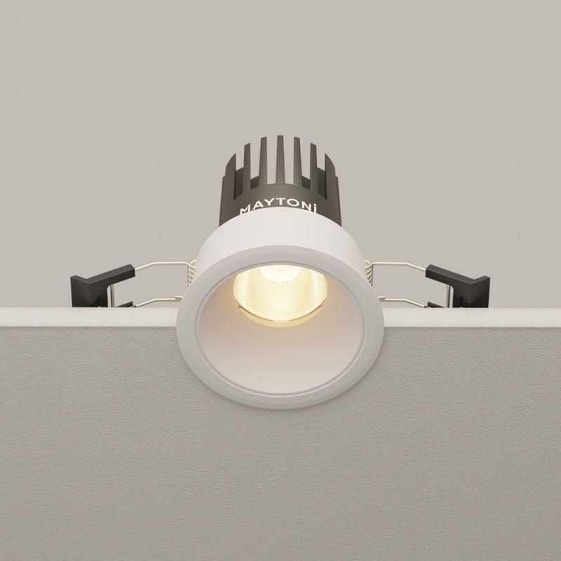 Maytoni-DL115-10W-3K-W - Dip - White LED Recessed Downlight Ø 6.6 cm
