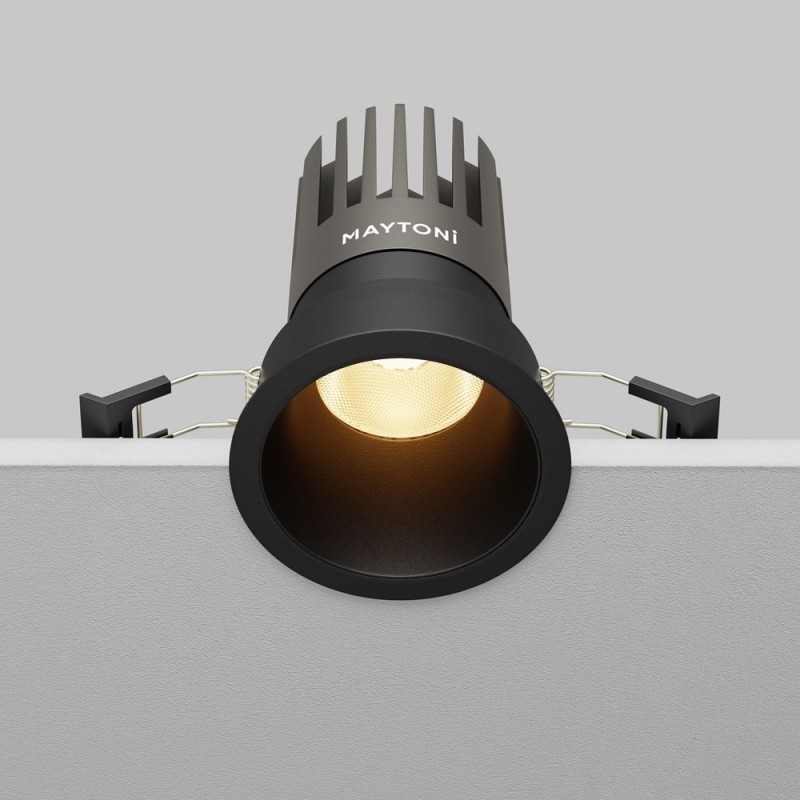 Maytoni-DL118-15W-2.7K-B - Dip - Black LED Recessed Downlight Ø 7.6 cm