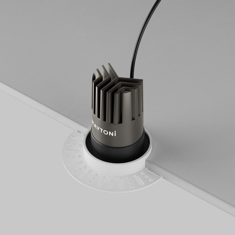 Maytoni-DL119-10W-2.7K-TRS-B - Dip - Black Plaster-in Recessed Downlight Ø 9.2 cm