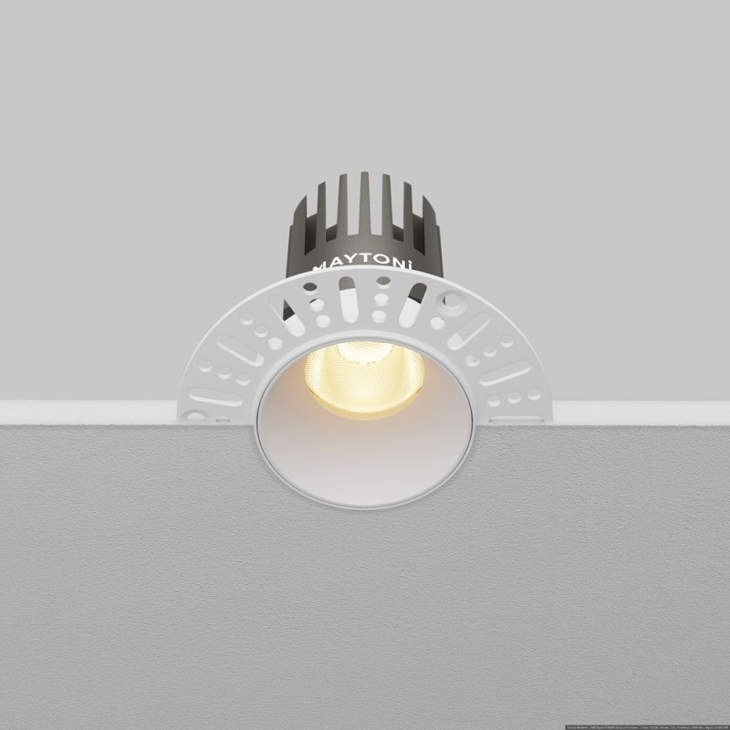 Maytoni-DL119-10W-2.7K-TRS-W - Dip - White Plaster-in Recessed Downlight Ø 9.2 cm