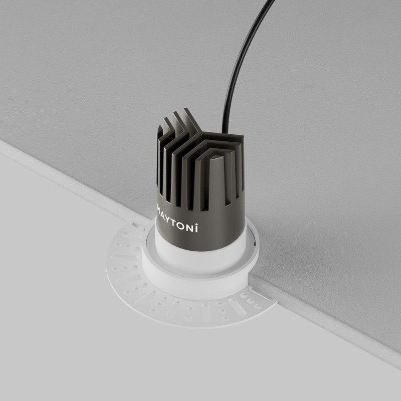 Maytoni-DL119-10W-2.7K-TRS-W - Dip - White Plaster-in Recessed Downlight Ø 9.2 cm