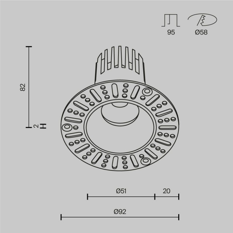 Maytoni-DL119-10W-2.7K-TRS-W - Dip - White Plaster-in Recessed Downlight Ø 9.2 cm