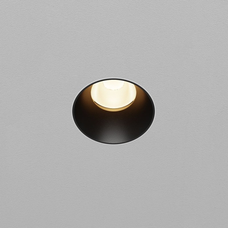 Maytoni-DL119-10W-3K-TRS-B - Dip - Black Plaster-in Recessed Downlight Ø 9.2 cm