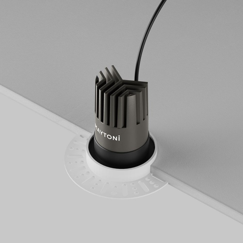 Maytoni-DL119-10W-3K-TRS-B - Dip - Black Plaster-in Recessed Downlight Ø 9.2 cm
