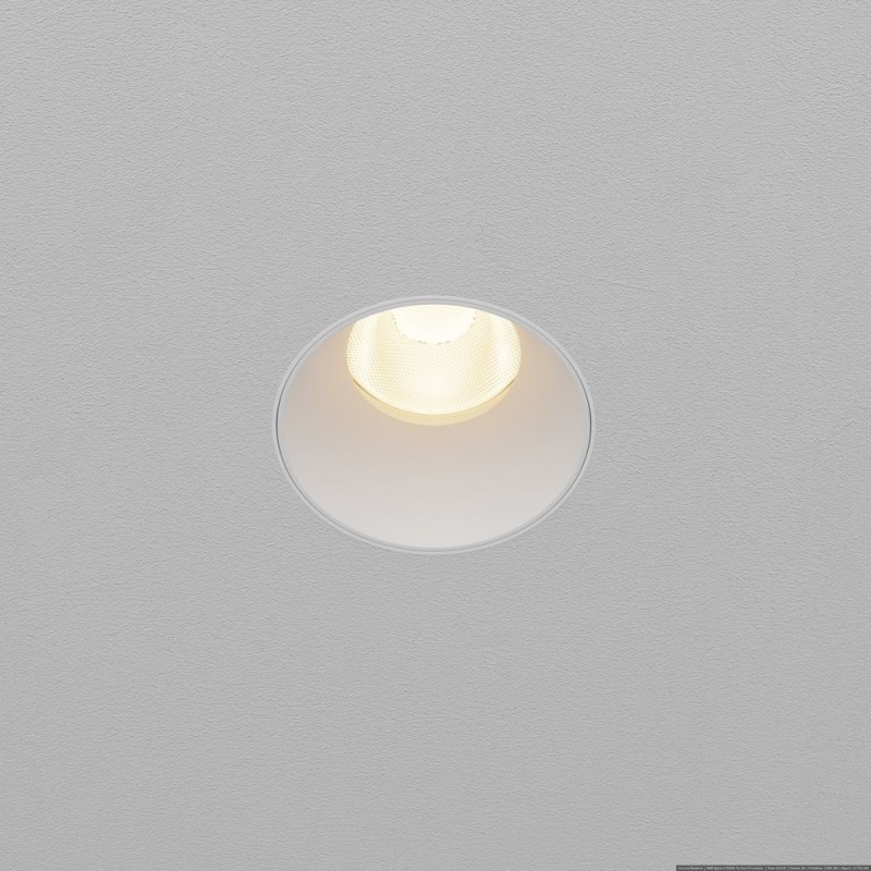 Maytoni-DL119-10W-3K-TRS-W - Dip - White Plaster-in Recessed Downlight Ø 9.2 cm