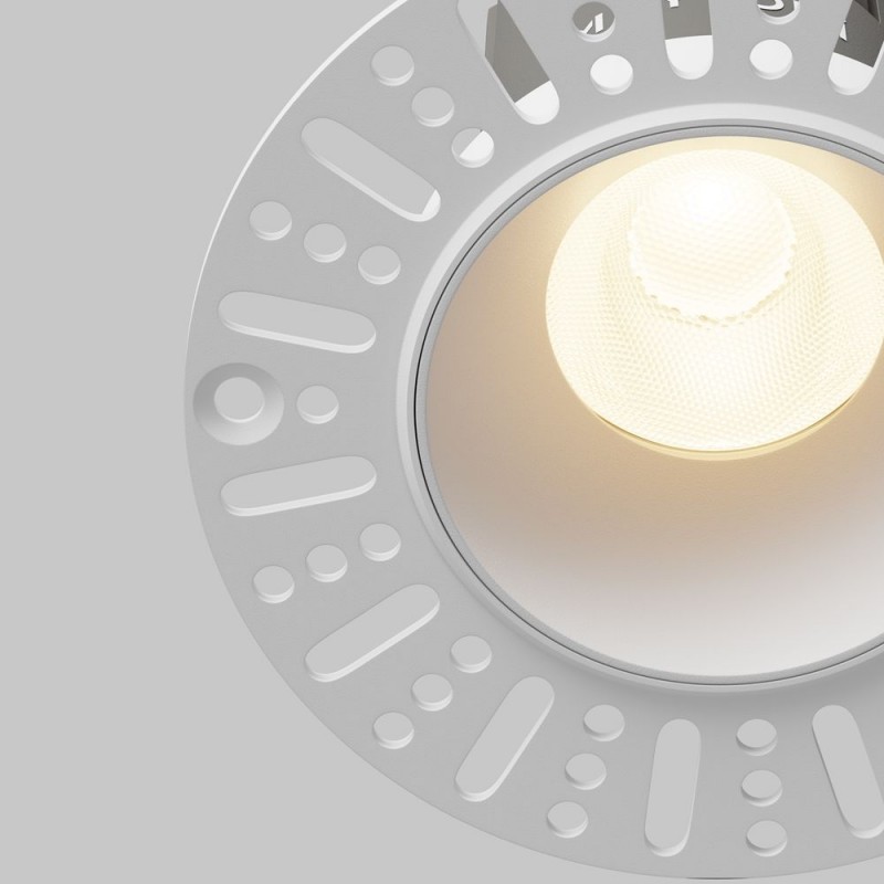 Maytoni-DL119-10W-3K-TRS-W - Dip - White Plaster-in Recessed Downlight Ø 9.2 cm
