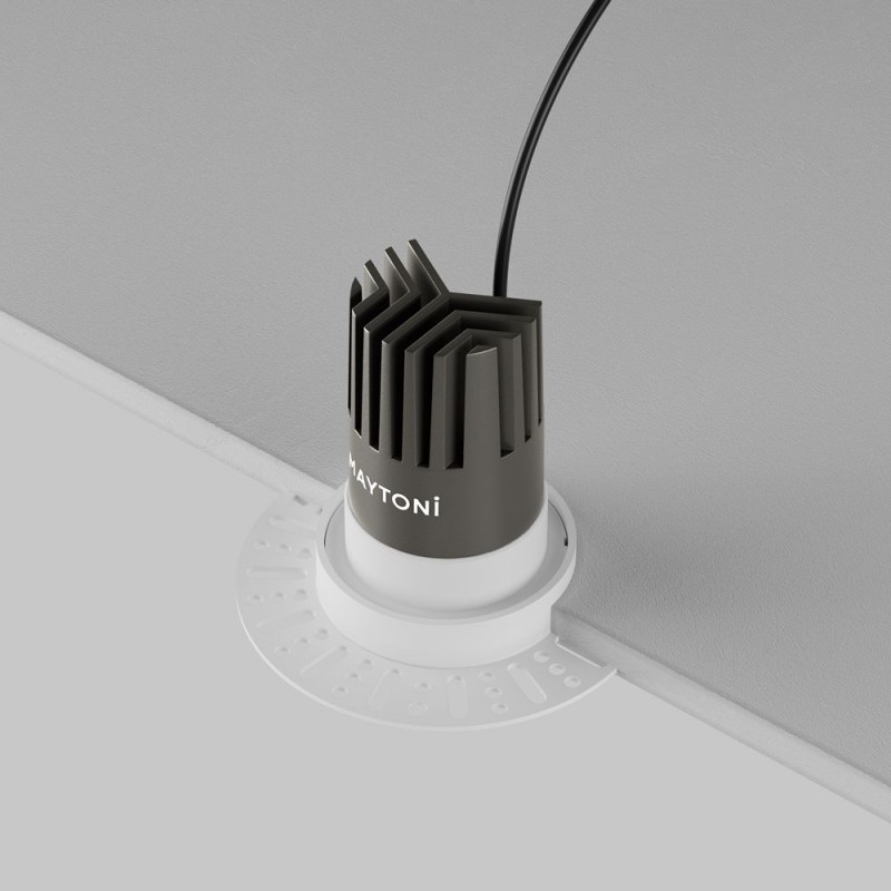 Maytoni-DL119-10W-3K-TRS-W - Dip - White Plaster-in Recessed Downlight Ø 9.2 cm