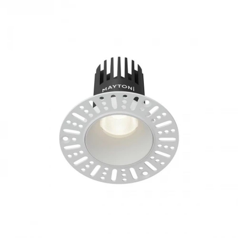 Maytoni-DL119-10W-3K-TRS-W - Dip - White Plaster-in Recessed Downlight Ø 9.2 cm