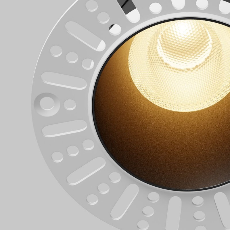 Maytoni-DL122-15W-2.7K-TRS-B - Dip - Black Plaster-in Recessed Downlight Ø 10.3 cm