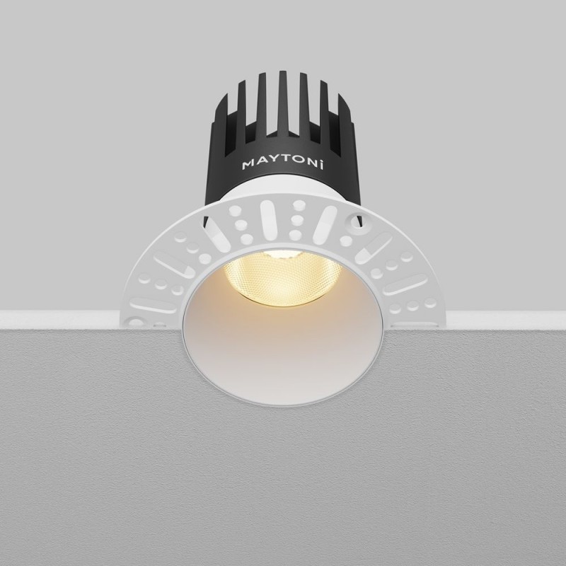 Maytoni-DL122-15W-2.7K-TRS-W - Dip - White Plaster-in Recessed Downlight Ø 10.3 cm