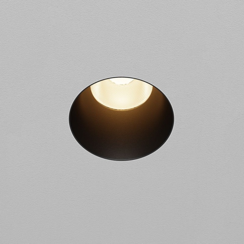 Maytoni-DL122-15W-3K-TRS-B - Dip - Black Plaster-in Recessed Downlight Ø 10.3 cm