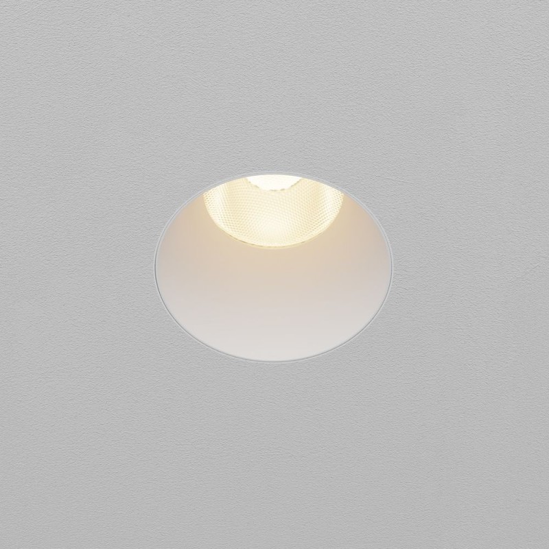 Maytoni-DL122-15W-3K-TRS-W - Dip - White Plaster-in Recessed Downlight Ø 10.3 cm