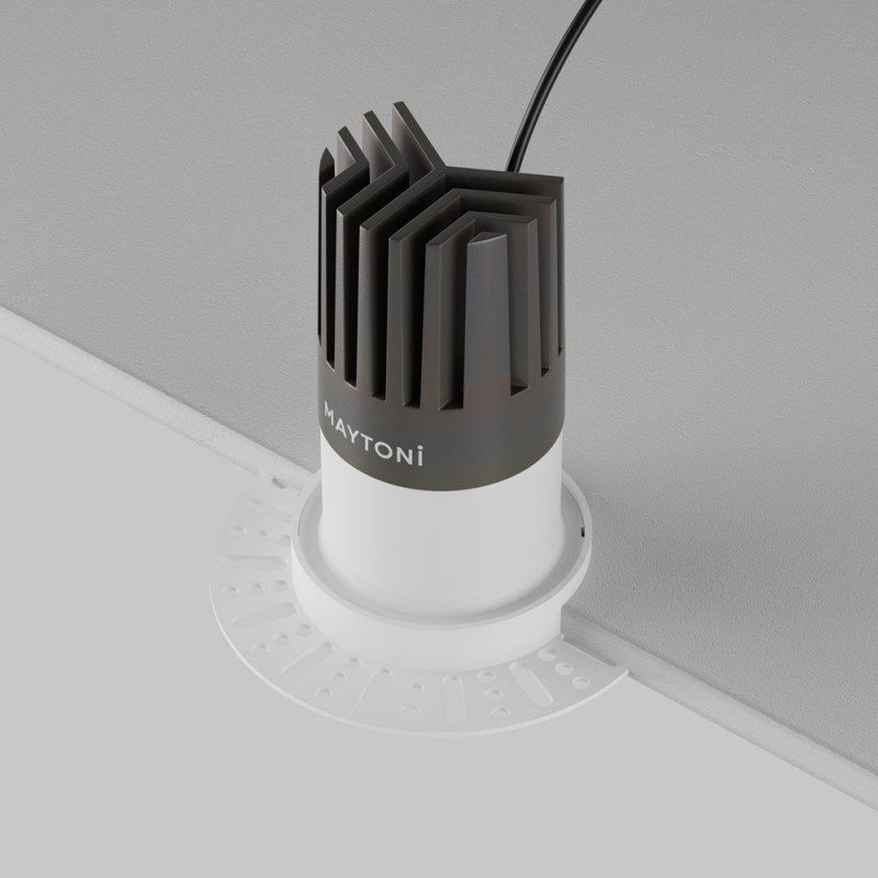 Maytoni-DL122-15W-3K-TRS-W - Dip - White Plaster-in Recessed Downlight Ø 10.3 cm
