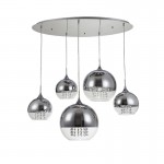 Fermi - Nickel Cluster Fitting with Clear & Mirrored Glass with Crystal Fermi - Nickel Cluster Fitting with Clear & Mirrored Glass with Crystal