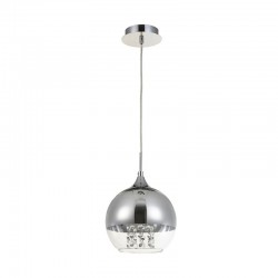 Fermi - Nickel Pendant with Clear & Mirrored Glass with Crystal Fermi - Nickel Pendant with Clear & Mirrored Glass with Crystal