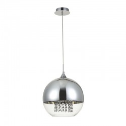 Fermi -  Nickel Pendant with Clear & Mirrored Glass with Crystal Fermi -  Nickel Pendant with Clear & Mirrored Glass with Crystal