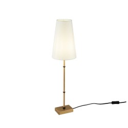 Zaragoza - Brass Table Lamp with White Shade Zaragoza - Brass Table Lamp with White Shade
