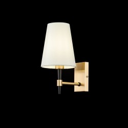 Zaragoza - Brass Wall Lamp with White Shade Zaragoza - Brass Wall Lamp with White Shade